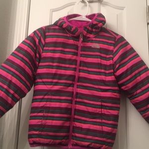 🌈Girls North Face reversible jacket